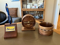 Paul turned bowls, clocks and other woodworking his family, nieces, nephews, cousins and friends